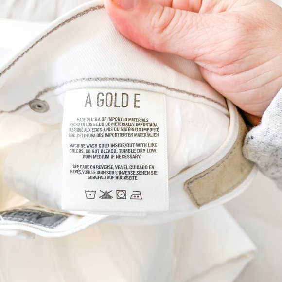 Agolde Madison White Ultra Flare Jeans 25 - Picture 5 of 8